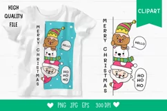 Kawaii Christmas clipart Cute Santa clipart and friends xmas Product Image 1