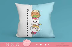 Kawaii Christmas clipart Cute Santa clipart and friend xmas Product Image 3