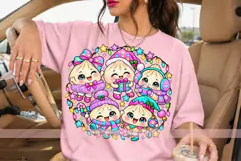 Kawaii Christmas Dumplings PNG with Colorful Lights Product Image 2