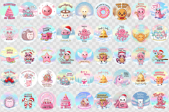 Cute Christmas ornament bundle| Kawaii Pink Xmas Product Image 4