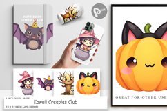 Digital Paper Kawaii Creepy Club Product Image 1