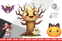 Kawaii Creepy Club Clipart Product Image 1