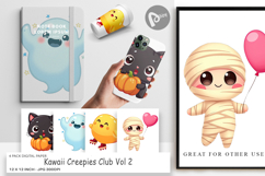 Digital Paper Kawaii Creepy Club Product Image 1