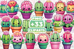 Kawaii Cute Cactus Stickers Collection | Succulent Plant Product Image 1