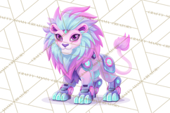 Cyberpunk Animals PNG Clipart, Kawaii Futuristic Animals Product Image 3