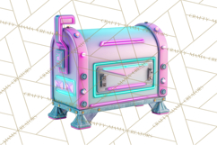 Cyberpunk Animals PNG Clipart, Kawaii Futuristic Animals Product Image 4