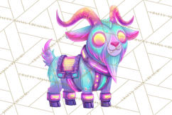 Cyberpunk Animals PNG Clipart, Kawaii Futuristic Animals Product Image 3