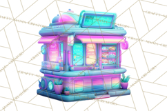 Cyberpunk Animals PNG Clipart, Kawaii Futuristic Animals Product Image 5