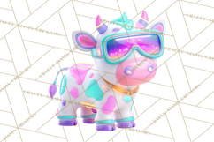 Cyberpunk Animals PNG Clipart, Kawaii Futuristic Animals Product Image 4