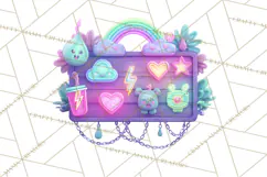 Cyberpunk Animals PNG Clipart, Kawaii Futuristic Animals Product Image 2