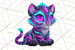 Cyberpunk Animals PNG Clipart, Kawaii Futuristic Animals Product Image 5