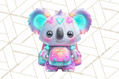 Cyberpunk Animals PNG Clipart, Kawaii Futuristic Animals Product Image 3