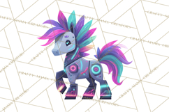 Cyberpunk Animals PNG Clipart, Kawaii Futuristic Animals Product Image 4