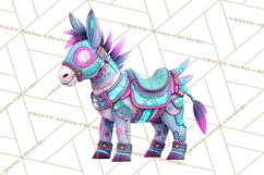 Cyberpunk Animals PNG Clipart, Kawaii Futuristic Animals Product Image 5