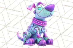 Cyberpunk Animals PNG Clipart, Kawaii Futuristic Animals Product Image 2