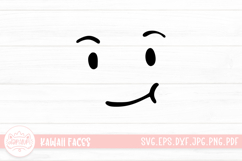 Kawaii Cartoon Cute Face SVG Cut File Product Image 1