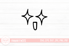 Kawaii Cartoon Cute Face SVG Cut File Product Image 1