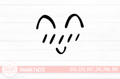 Kawaii Cartoon Cute Face SVG Cut File Product Image 1