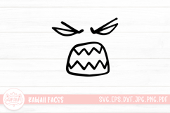 Kawaii Cartoon Cute Face SVG Cut File Product Image 1