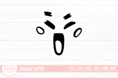 Kawaii Face Cute Emoji SVG Clipart Product Image 1