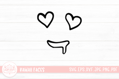 Kawaii Face Cute Emoji SVG Clipart Product Image 1