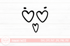 Kawaii Face Cute Emoji SVG Clipart Product Image 1