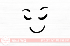 Kawaii Face Cute Emoji SVG Clipart Product Image 1