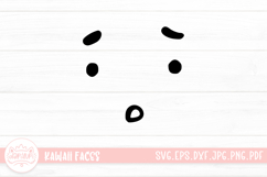 Kawaii Face Cute Emoji SVG Clipart Product Image 1