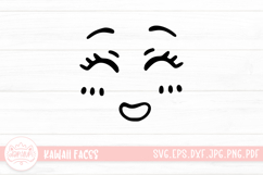 Cute Cartoon Face Sticker SVG Product Image 1