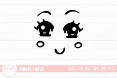 Cute Cartoon Face Sticker SVG Product Image 1