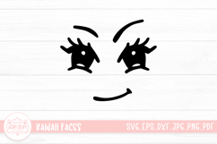 Cute Cartoon Face Sticker SVG Product Image 1