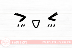 Kawaii Face Cute Emoji SVG Clipart Product Image 1