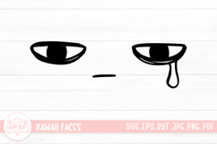 Kawaii Face Cute Emoji SVG Clipart Product Image 1