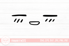 Kawaii Face Cute Emoji SVG Clipart Product Image 1