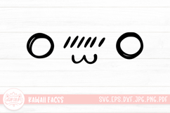 Kawaii Face Cute Emoji SVG Clipart Product Image 1