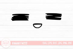 Kawaii Face Cute Emoji SVG Clipart Product Image 1