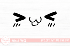 Kawaii Face Cute Emoji SVG Clipart Product Image 1