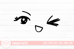 Kawaii Face Cute Emoji SVG Clipart Product Image 1