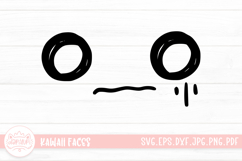 Kawaii Face Cute Emoji SVG Clipart Product Image 1