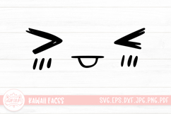 Kawaii Face Cute Emoji SVG Clipart Product Image 1