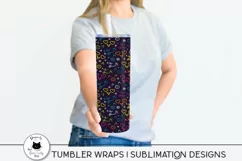woman holding a tumbler with kawaii smile drawings