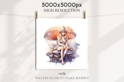 Kawaii Fairy Girl Clipart Watercolor Cute Pixie Mushroom PNG stickers  Transparent Print junk journal collage scrapbooking designs sublimation printable files watercolor Kawaii Fairy Girl Clipart Anime Cute Pixie illustration paper craft, fantasy creature