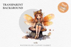Kawaii Fairy Girl Clipart Watercolor Cute Pixie Mushroom PNG stickers  Transparent Print junk journal collage scrapbooking designs sublimation printable files watercolor Kawaii Fairy Girl Clipart Anime Cute Pixie illustration paper craft, fantasy creature