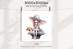 Kawaii Fairy Girl Clipart Watercolor Cute Pixie Mushroom PNG stickers  Transparent Print junk journal collage scrapbooking designs sublimation printable files watercolor Kawaii Fairy Girl Clipart Anime Cute Pixie illustration paper craft, fantasy creature