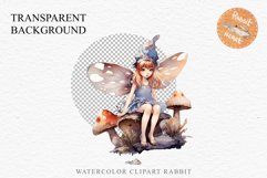 Kawaii Fairy Girl Clipart Watercolor Cute Pixie Mushroom PNG stickers  Transparent Print junk journal collage scrapbooking designs sublimation printable files watercolor Kawaii Fairy Girl Clipart Anime Cute Pixie illustration paper craft, fantasy creature