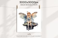 Kawaii Fairy Girl Clipart Watercolor Cute Pixie Mushroom PNG stickers  Transparent Print junk journal collage scrapbooking designs sublimation printable files watercolor Kawaii Fairy Girl Clipart Anime Cute Pixie illustration paper craft, fantasy creature