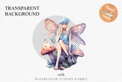 Kawaii Fairy Girl Clipart Watercolor Cute Pixie Mushroom PNG stickers  Transparent Print junk journal collage scrapbooking designs sublimation printable files watercolor Kawaii Fairy Girl Clipart Anime Cute Pixie illustration paper craft, fantasy creature