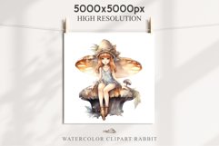 Kawaii Fairy Girl Clipart Watercolor Cute Pixie Mushroom PNG stickers  Transparent Print junk journal collage scrapbooking designs sublimation printable files watercolor Kawaii Fairy Girl Clipart Anime Cute Pixie illustration paper craft, fantasy creature