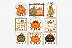 Kawaii Fall Pumpkin Sublimation, Pumpkin Patch PNG Product Image 4