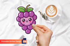 Kawaii Grape Stickers, Kawaii Fruits Collection Product Image 1